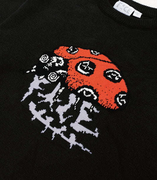 SAMOR BUG KNITTED SWEATER BLACK
